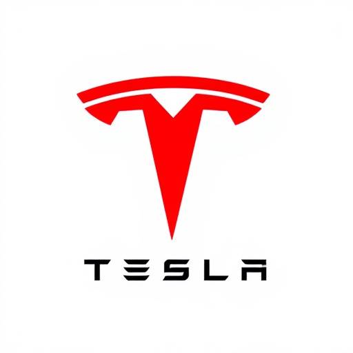 Tesla logo, stylized T shape