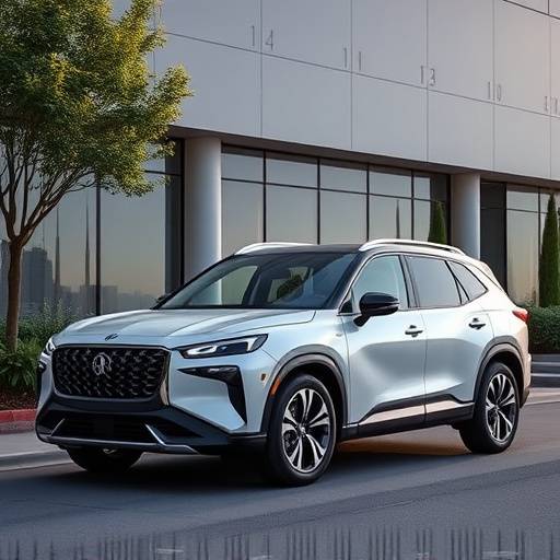 The 2024 Meridian SUV parked in front of Apex Motors